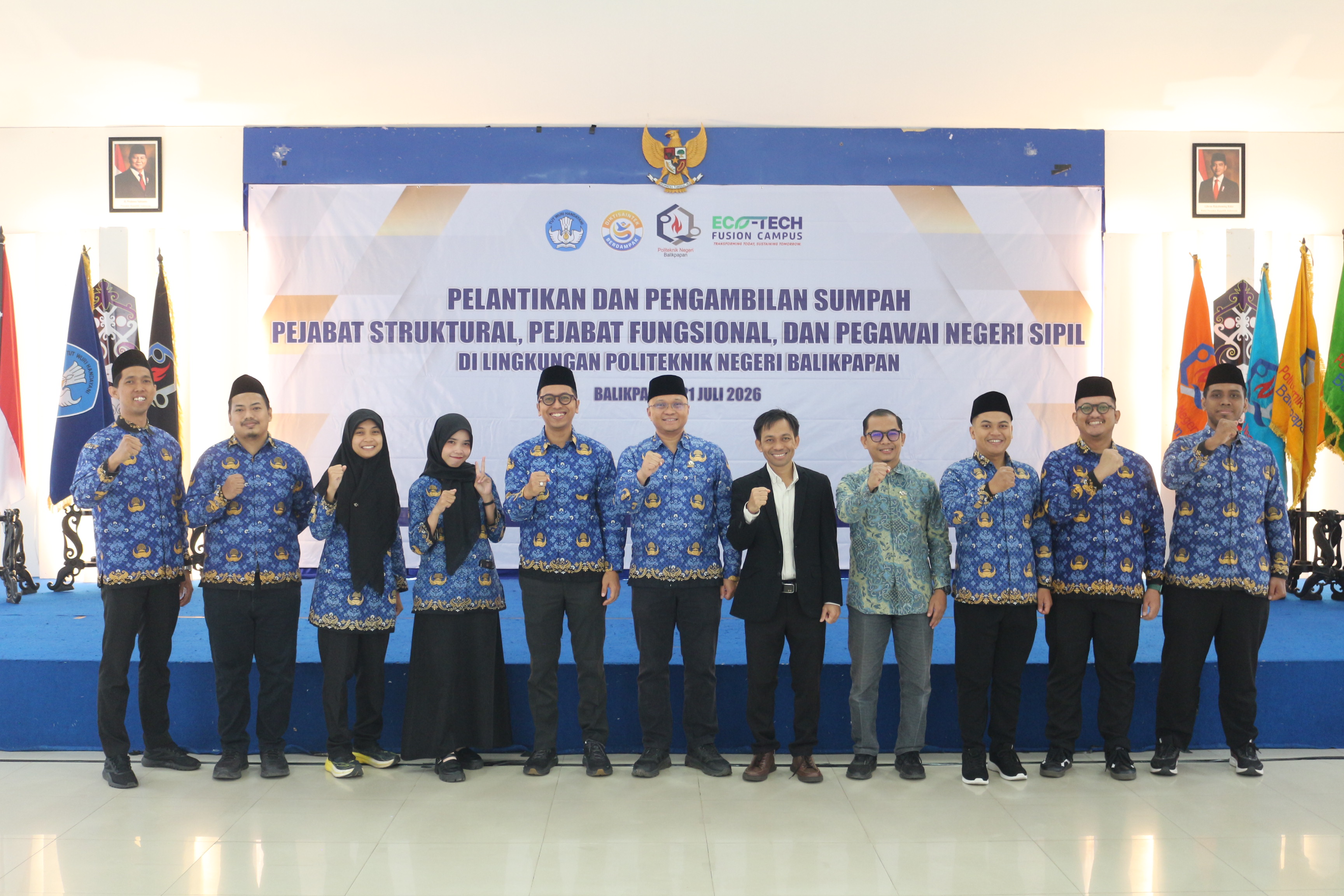 Direktur Poltekba Resmi Lantik dan Ambil Sumpah Pejabat Struktural, Pejabat Fungsional, dan PNS di Lingkungan Poltekba
