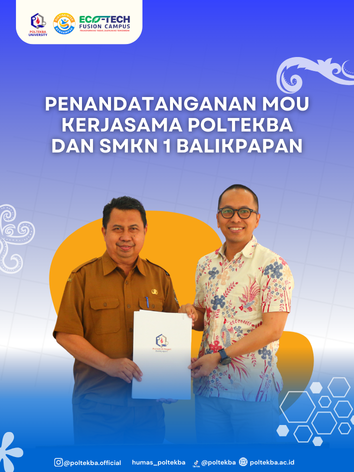 Penandatanganan MoU SMKN 1 Balikpapan dan Poltekba Perkuat Kerja Sama Pendidikan
