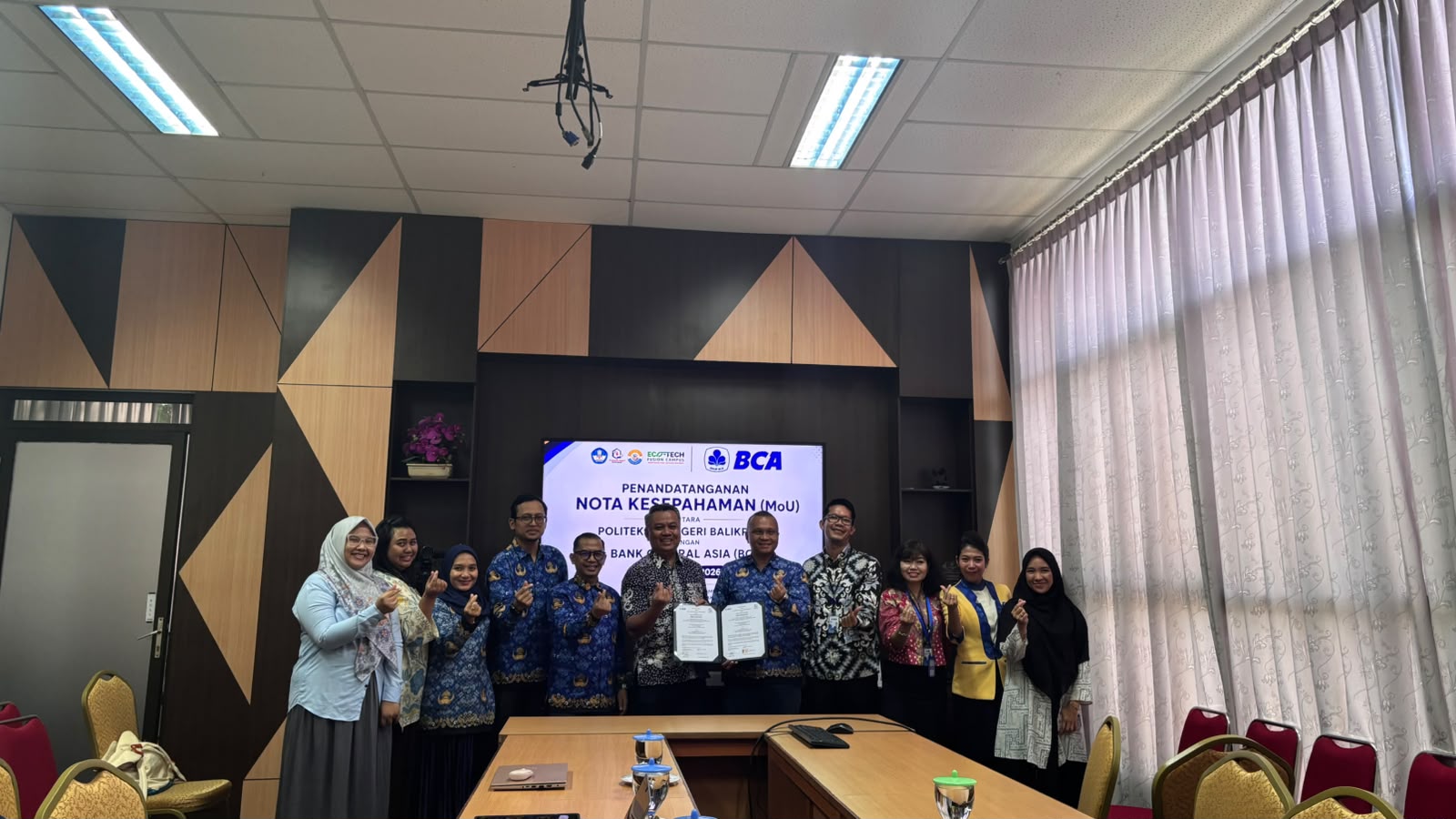 POLTEKBA DAN BCA TANDATANGANI MoU, PERKUAT KOLABORASI PENDIDIKAN VOKASI DAN INDUSTRI