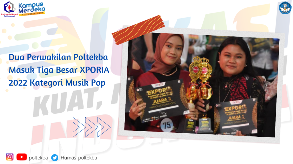 Dua Perwakilan Poltekba Masuk Tiga Besar XPORIA 2022 Kategori Musik Pop